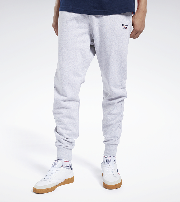 ★Reebok★ CL VECTOR Track Pants Light Gray IA2513 Buy Reebok Cl F Vector Pant Pants Grey In Grey | 6thStreet UAE