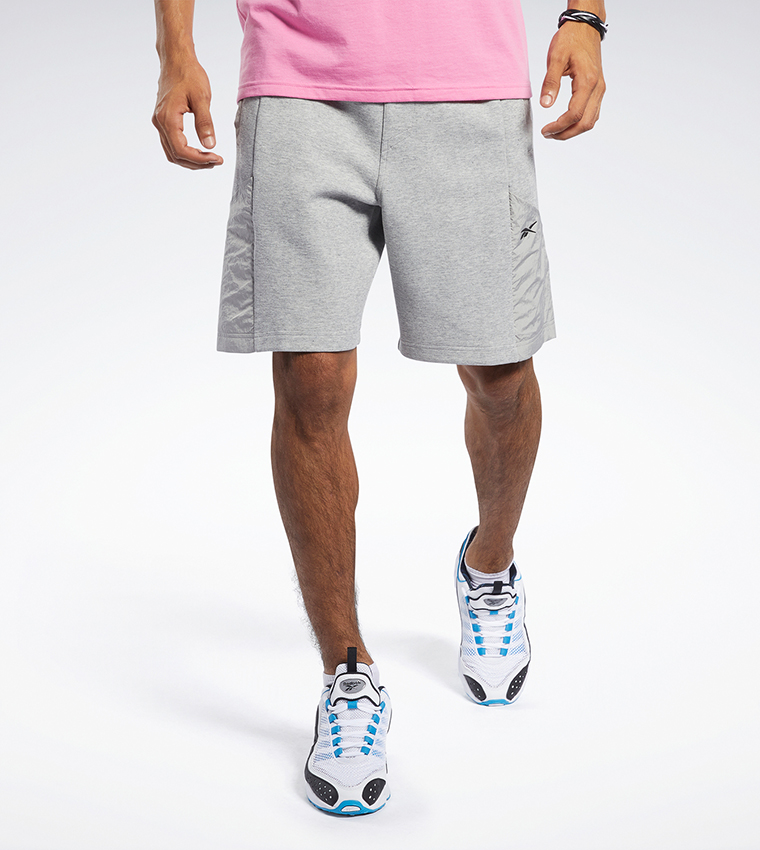 Ts Knit-Woven Short-Medium Grey Heather