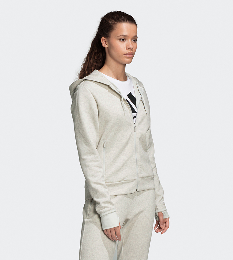 Hooded track jacket top
