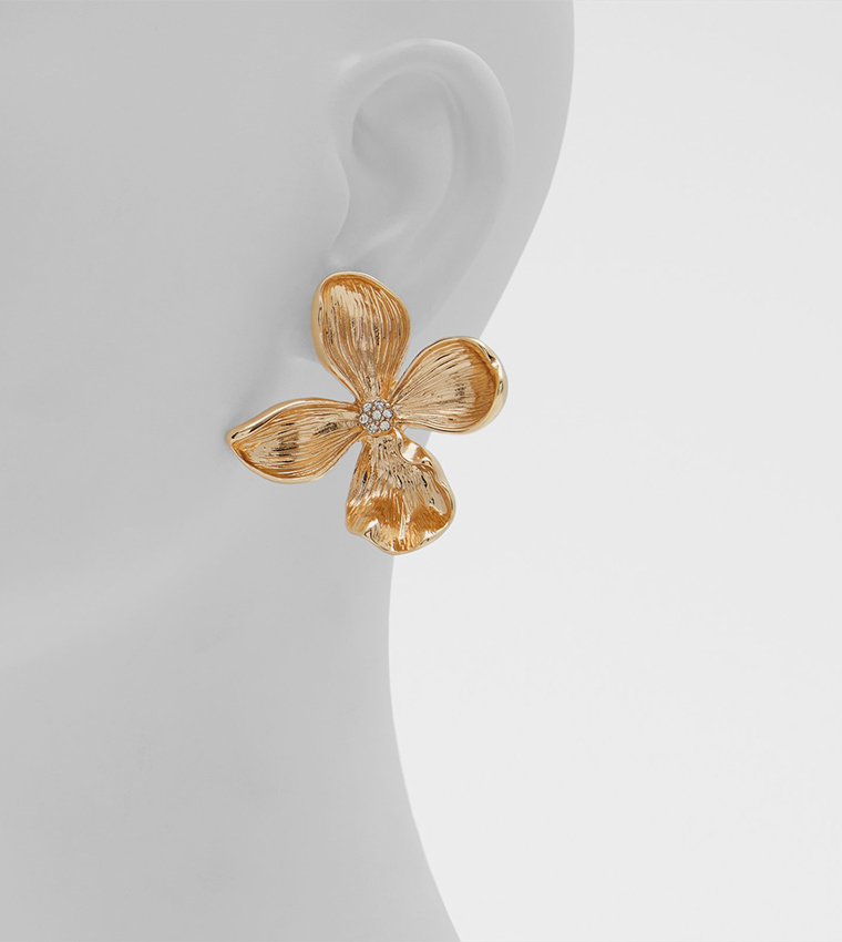 FLORALUXE Gold-Tone Stud Earrings