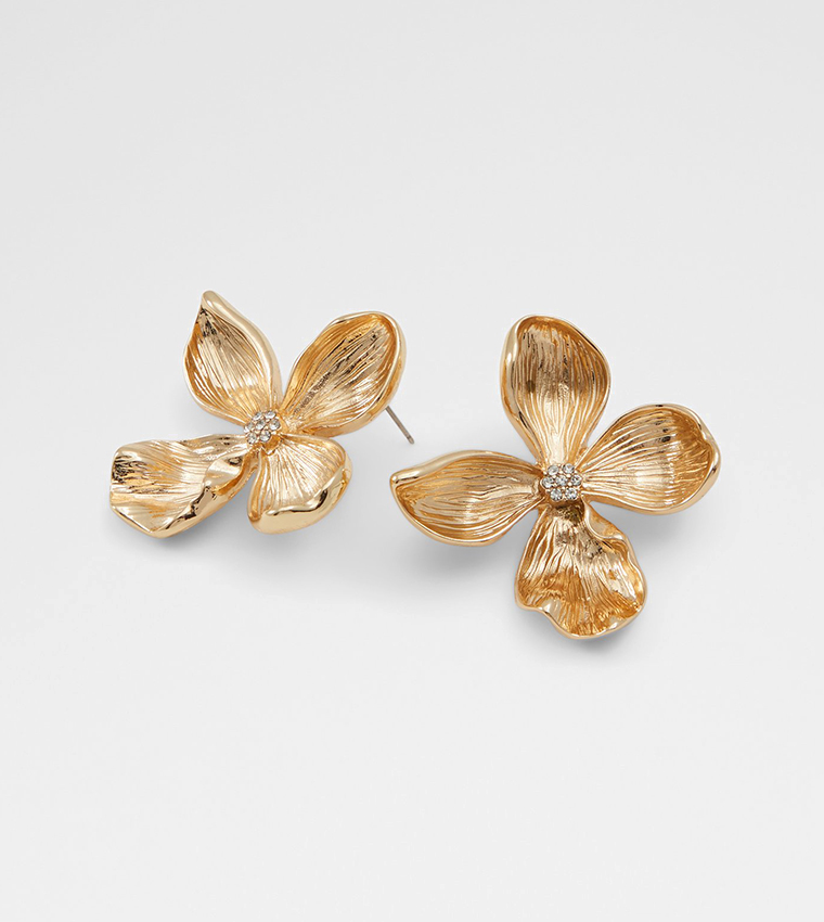 FLORALUXE Gold-Tone Stud Earrings