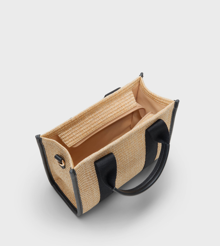 FLORENNCE Straw Mini Tote Bag