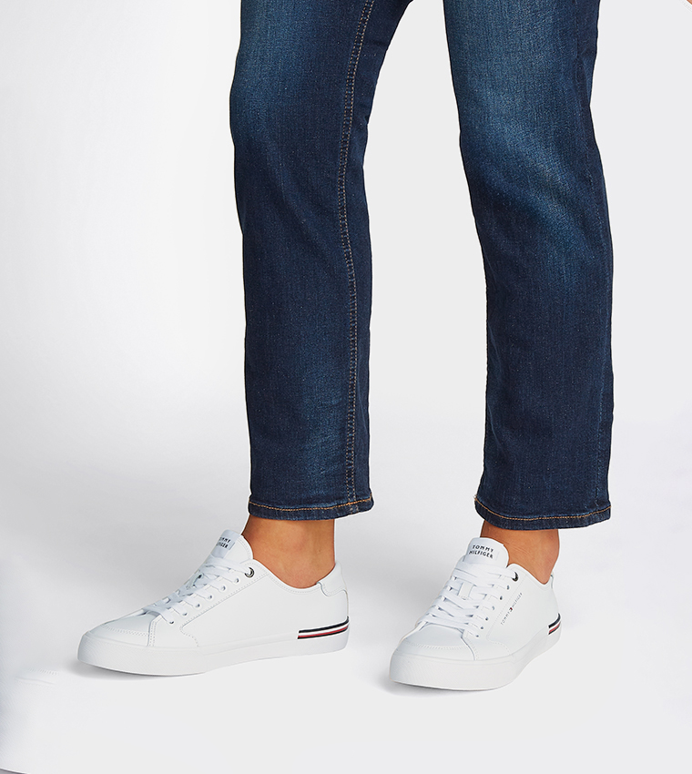 Core Corporate Logo Detail Lace-Up Sneakers