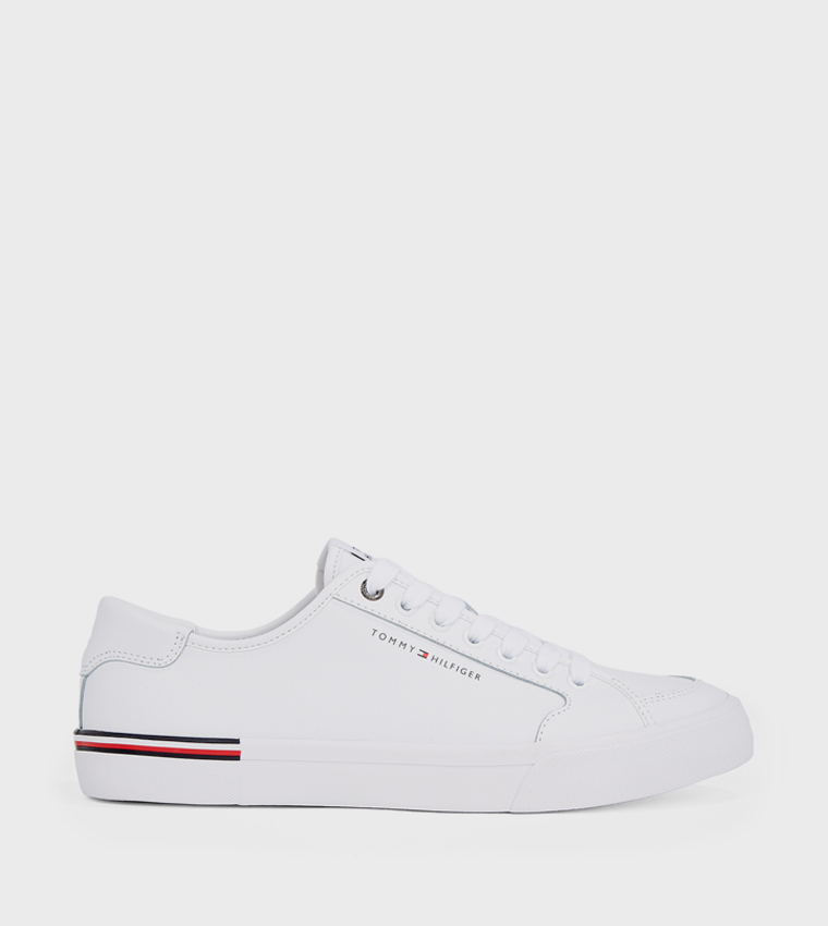 Core Corporate Logo Detail Lace-Up Sneakers