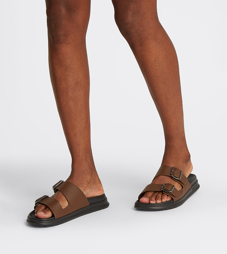 Buckle Detail Comfort Sandals