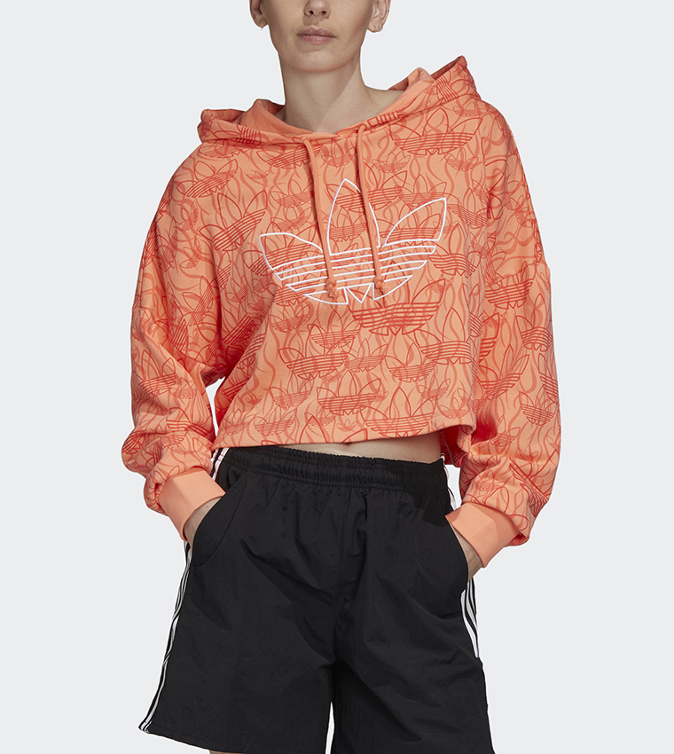 Adidas hoodie coral deals