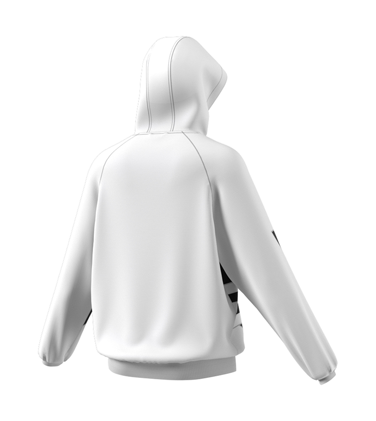 Full Zip Adidas White Trefoil Hoodie Buy Adidas Originals Big