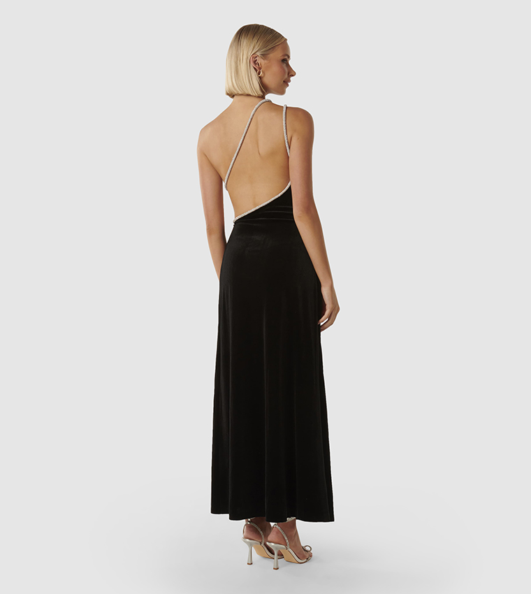 COSTANZA Embellished Detail Backless Dress