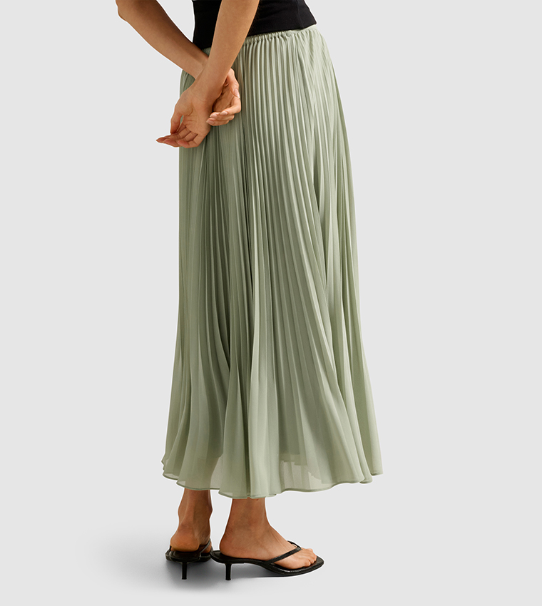 AURORA Pleated Midi Skirt