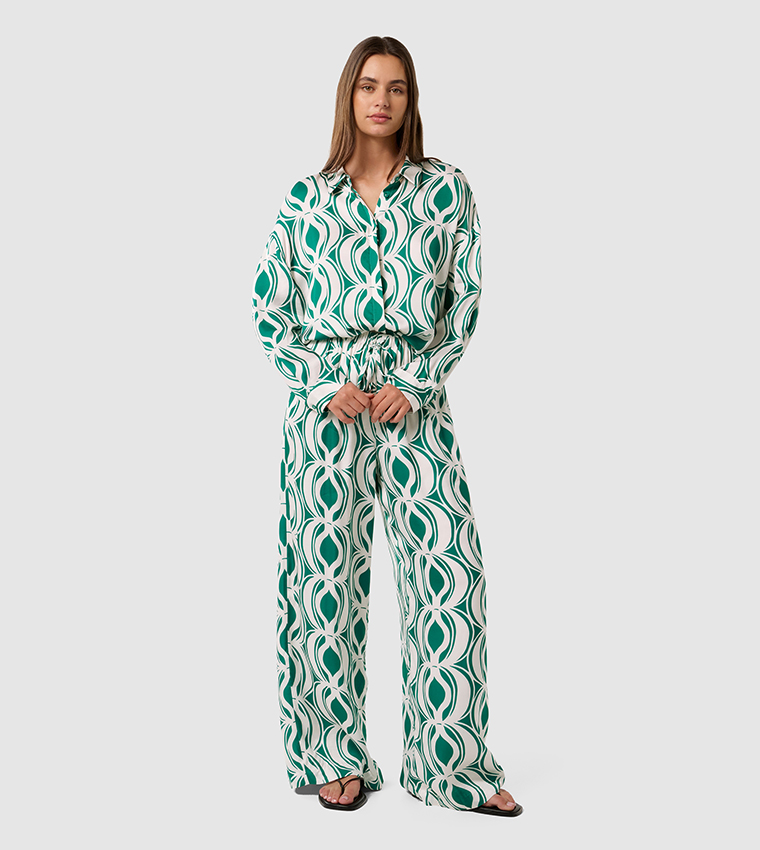 SERENA Printed Wide Leg Pants