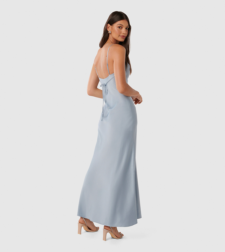 MIA Strappy Satin Maxi Dress