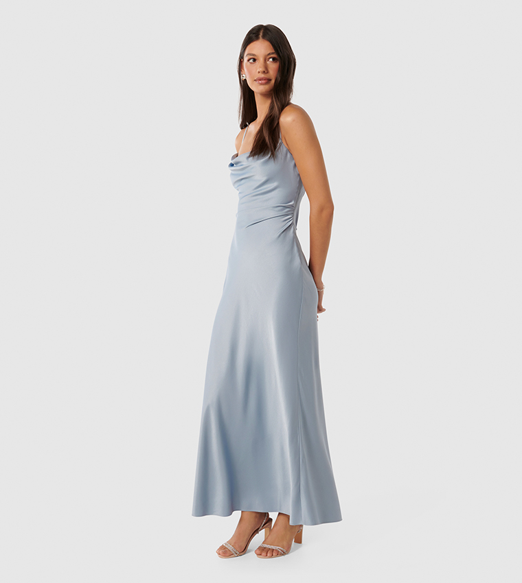 MIA Strappy Satin Maxi Dress