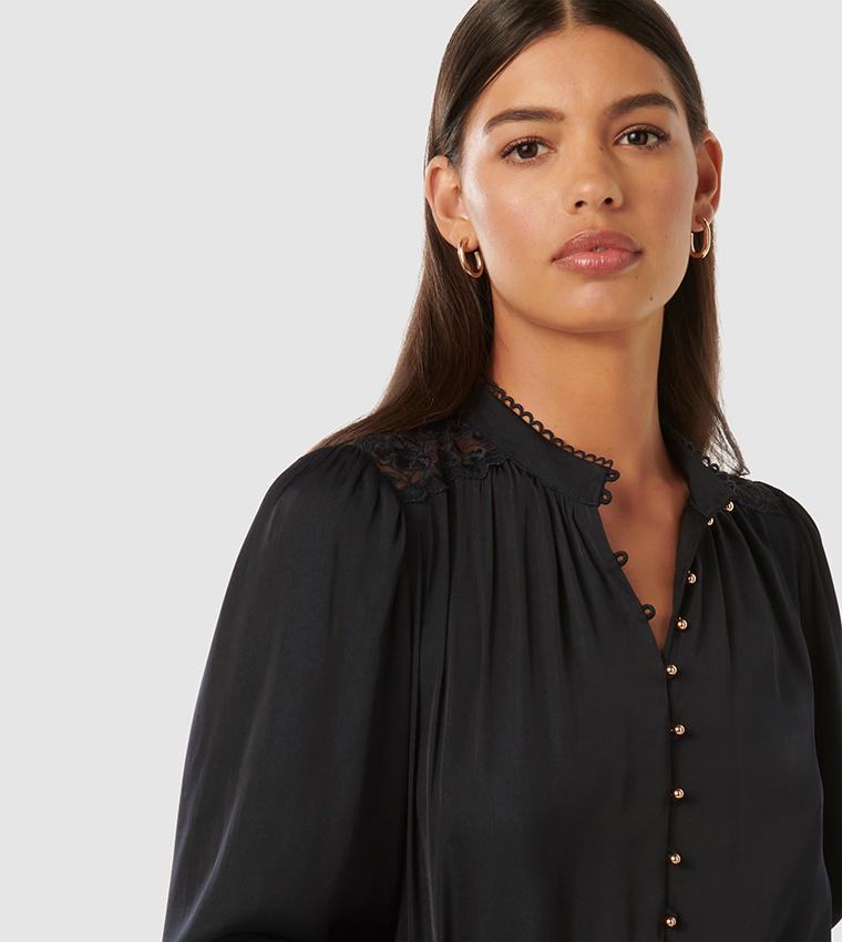 Buy Forever New ANNALISE Lace Detail Top In Navy 6thStreet UAE