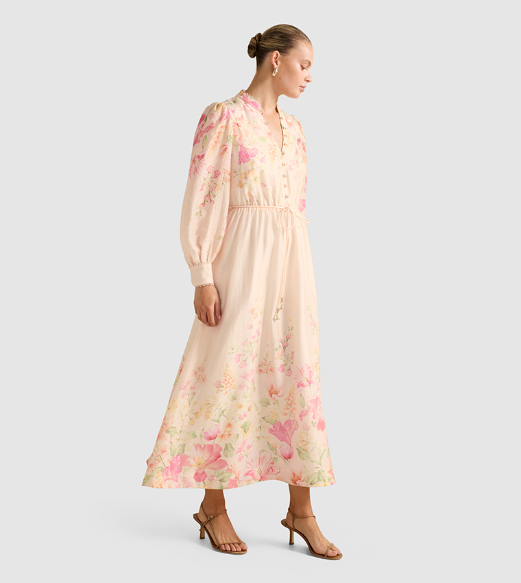 PEYTON Trim Detail Midi Dress