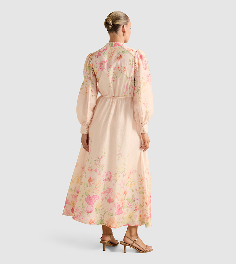 PEYTON Trim Detail Midi Dress