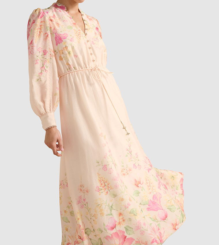 PEYTON Trim Detail Midi Dress