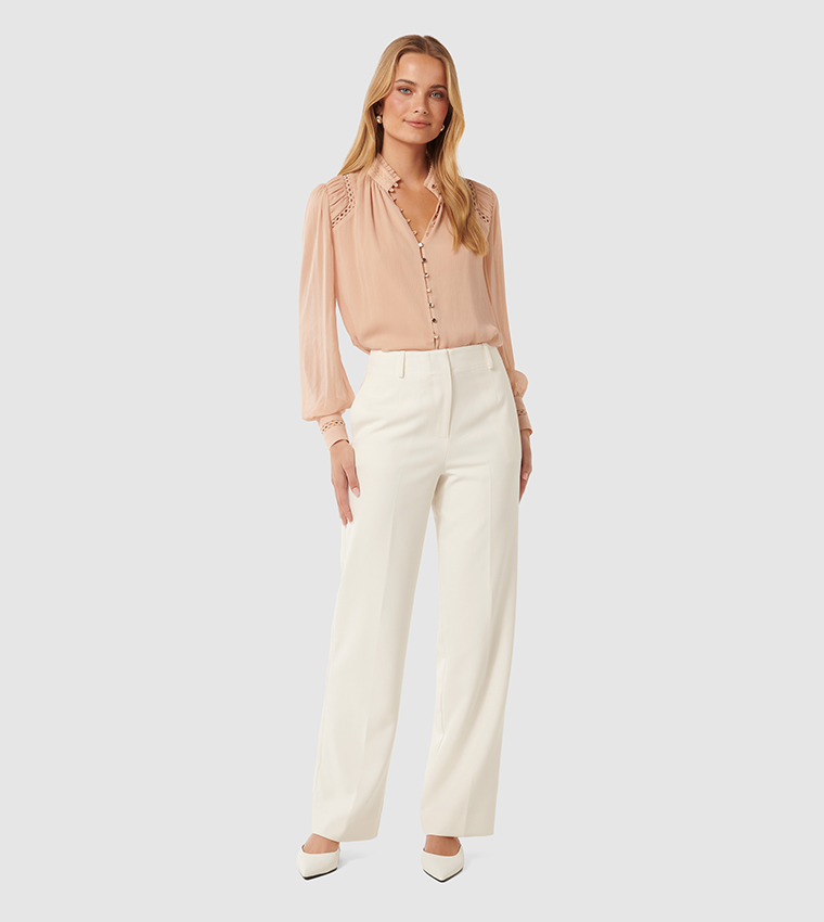 TAFFY Long Sleeves Trim Insert Top