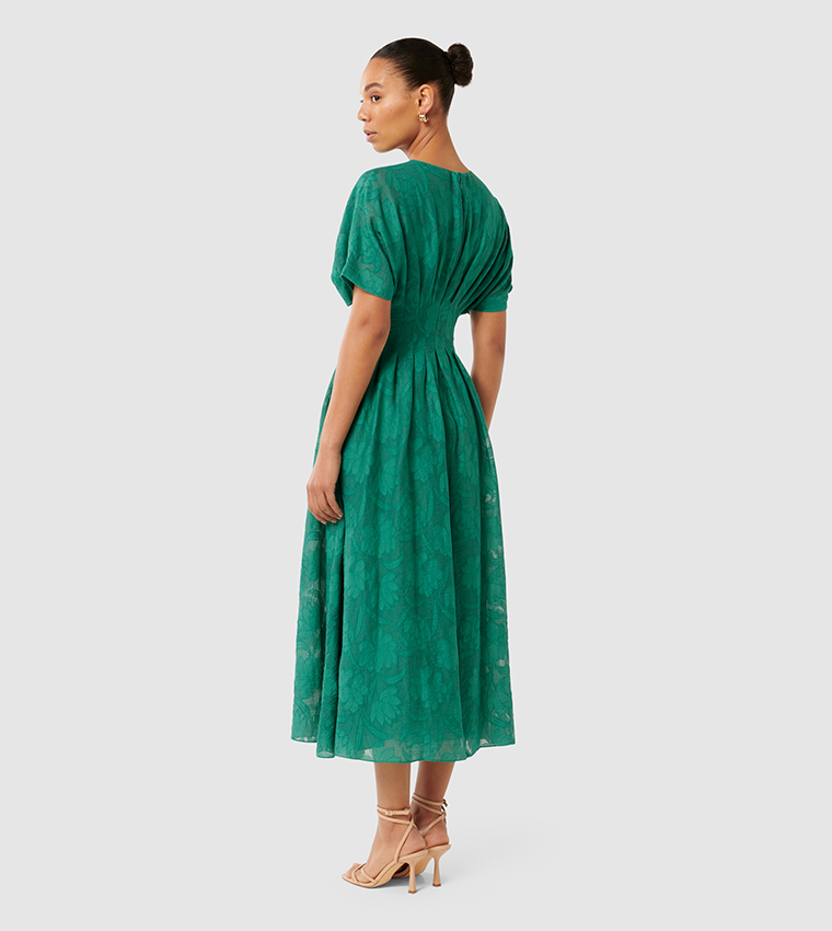 EVE Jacquard Pleated Midi Dress