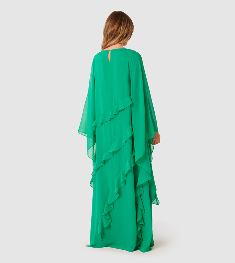 PIPPA Solid Ruffled Kaftan