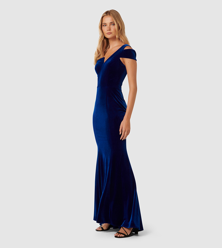ELENA Velvet One Shoulder Gown