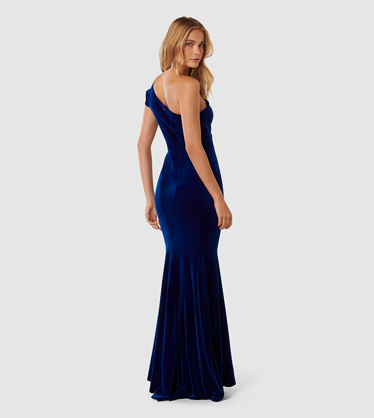 ELENA Velvet One Shoulder Gown