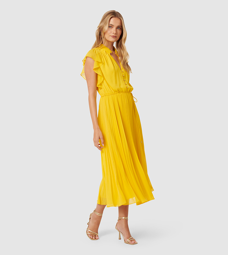 JULIET Pleated Midi Dress
