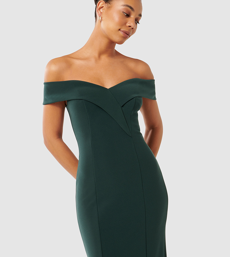 RENATA Off Shoulder Midi Dress