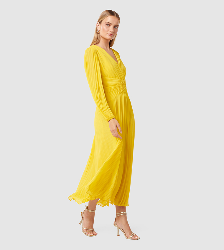 JOCELYN Accordion Pleated Midi Dress