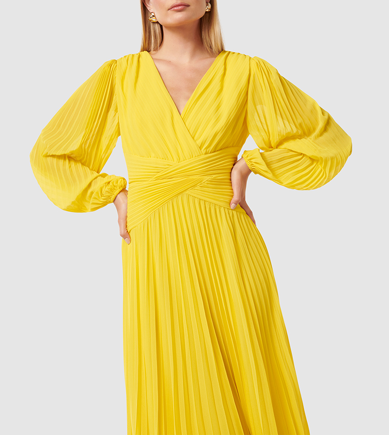 JOCELYN Accordion Pleated Midi Dress