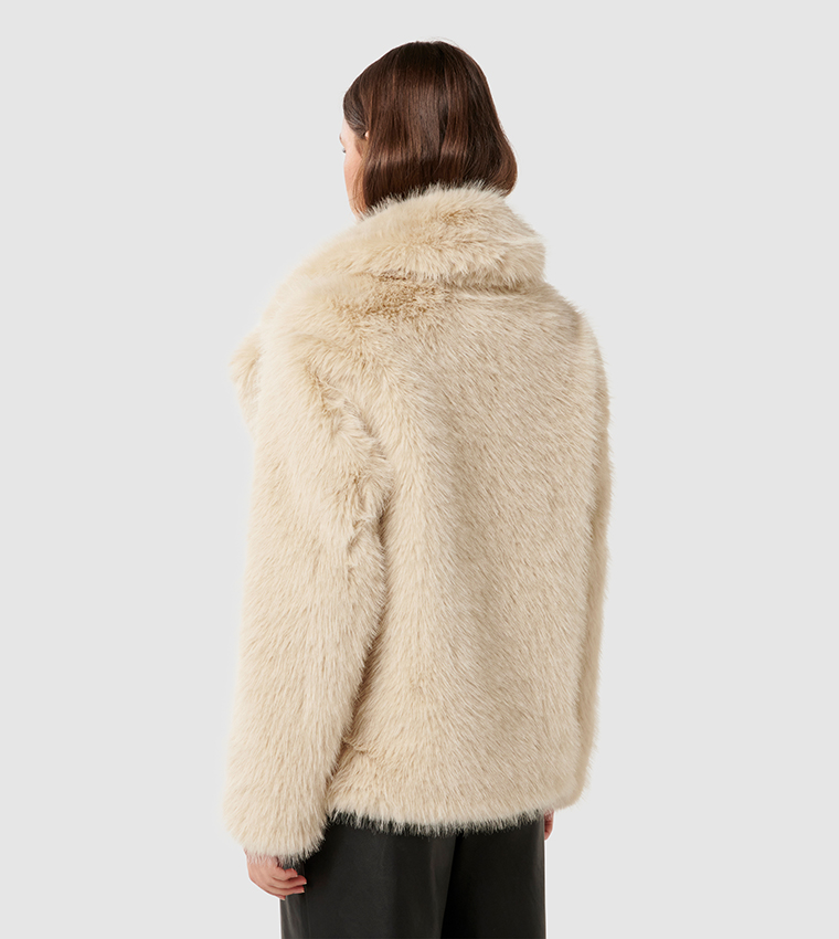 HUNTER Faux Fur Long Sleeves Coat