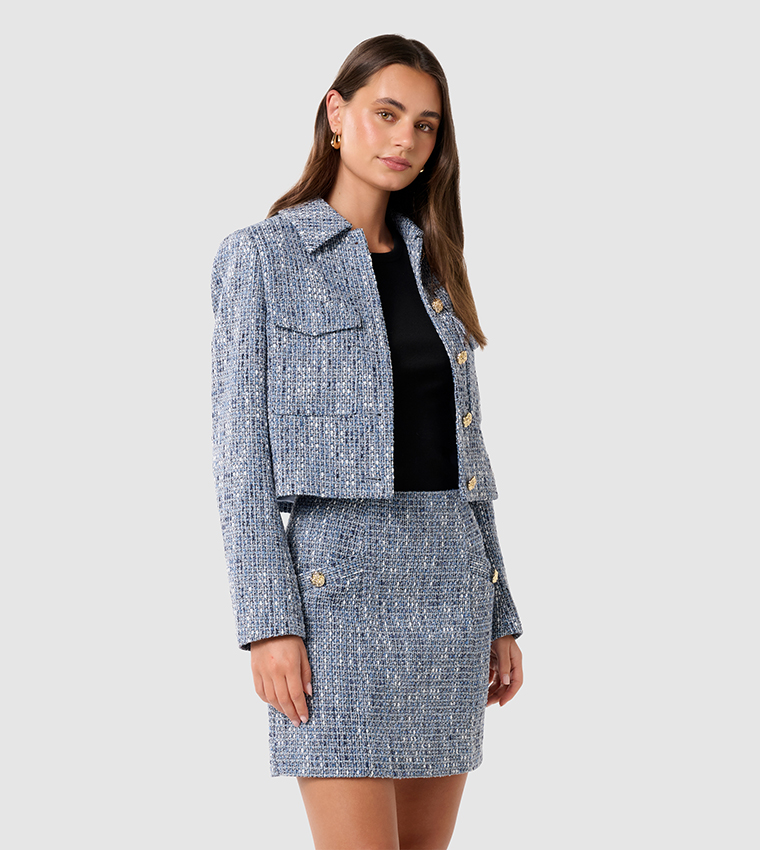MARLEY Long Sleeves Boucle Jacket