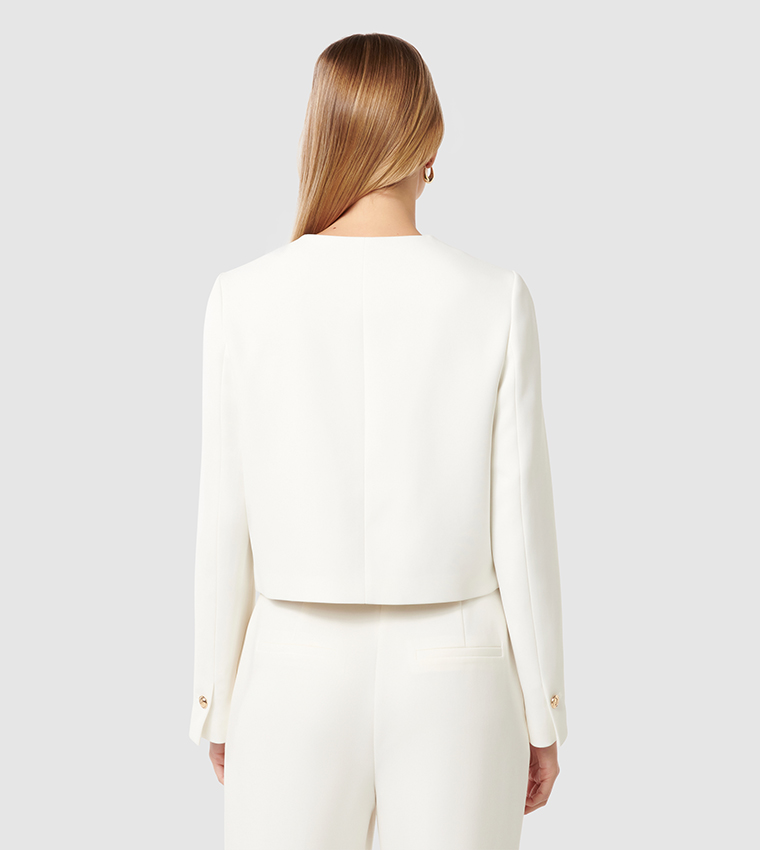 ELIZA Solid Button-Up Jacket