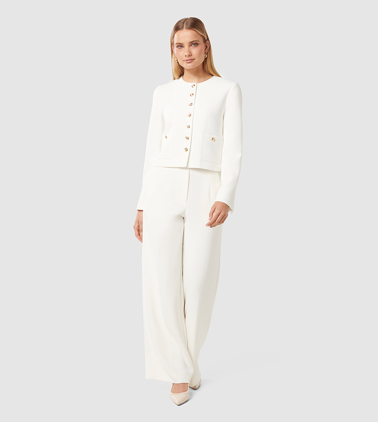 ELIZA Solid Button-Up Jacket
