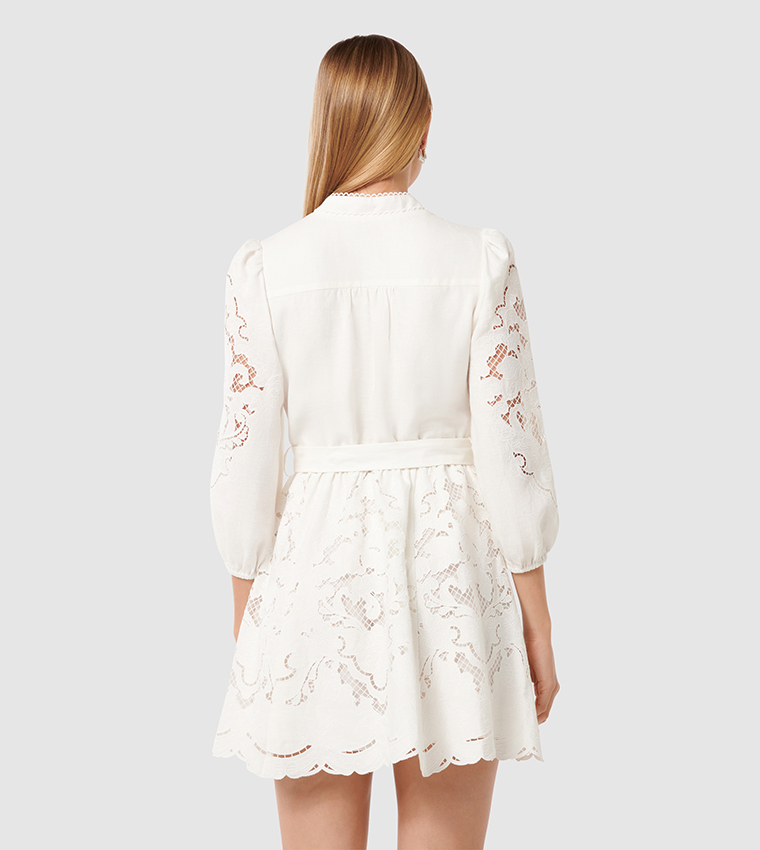 RHI Lace High Neck Mini Dress