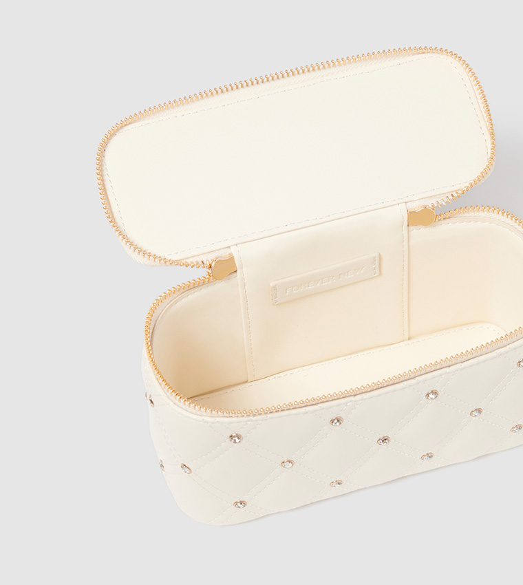 SIGNATURE CLOVER Embellished Top Handle Bag