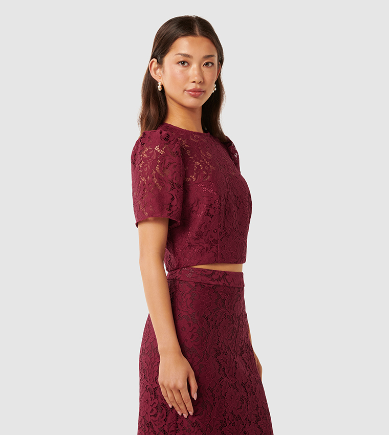 DEHLIA Lacy Cropped Top
