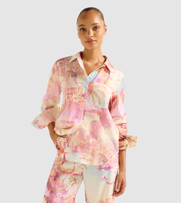 LYDIA Long Sleeves Oversized Linen Shirt