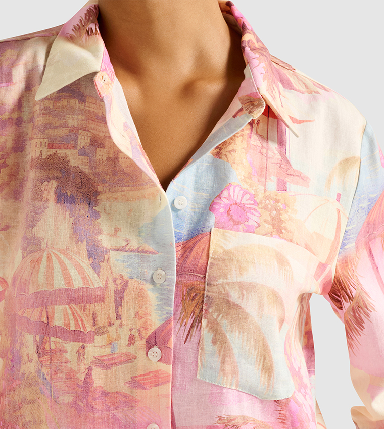 LYDIA Long Sleeves Oversized Linen Shirt