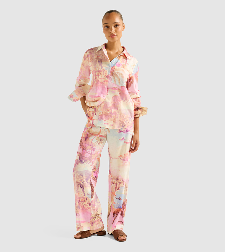LYDIA Long Sleeves Oversized Linen Shirt