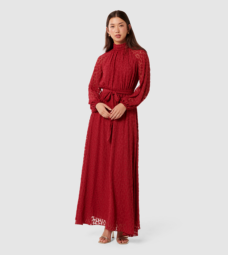 NARELLE Balloon Sleeves Maxi Dress