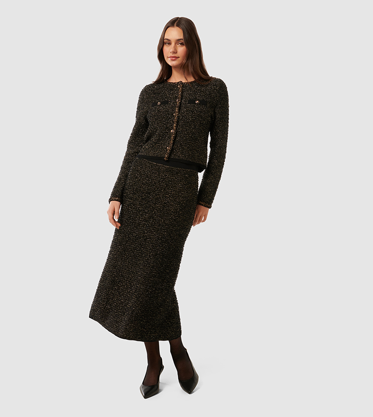 ANAIS Tweed Co-Ord Cardigan