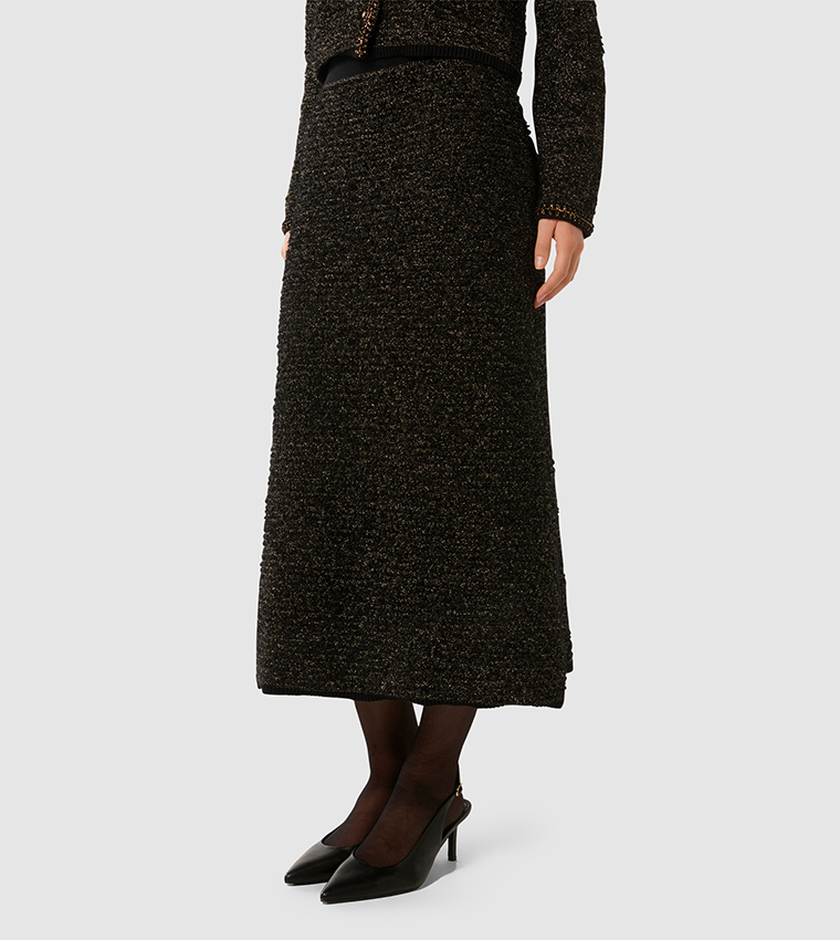 ANAIS Tweed Midi Skirt