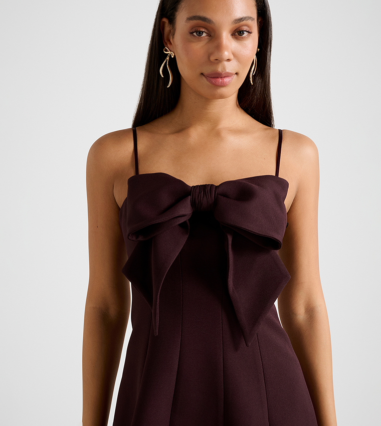 HAYLEY Bow Front Mini Party Dress