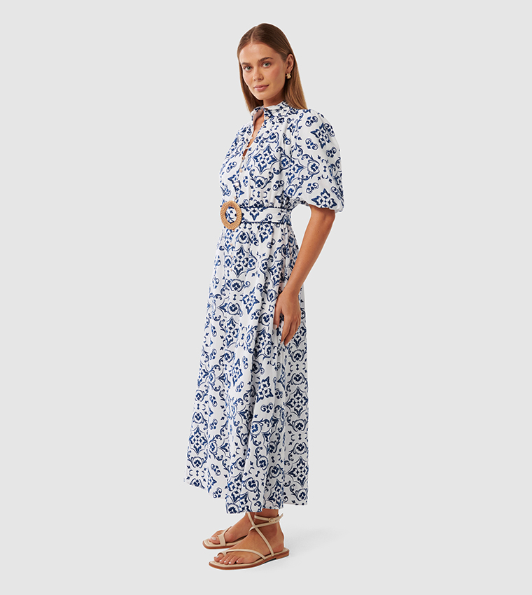 RHIANNON Embroidered Midi Dress