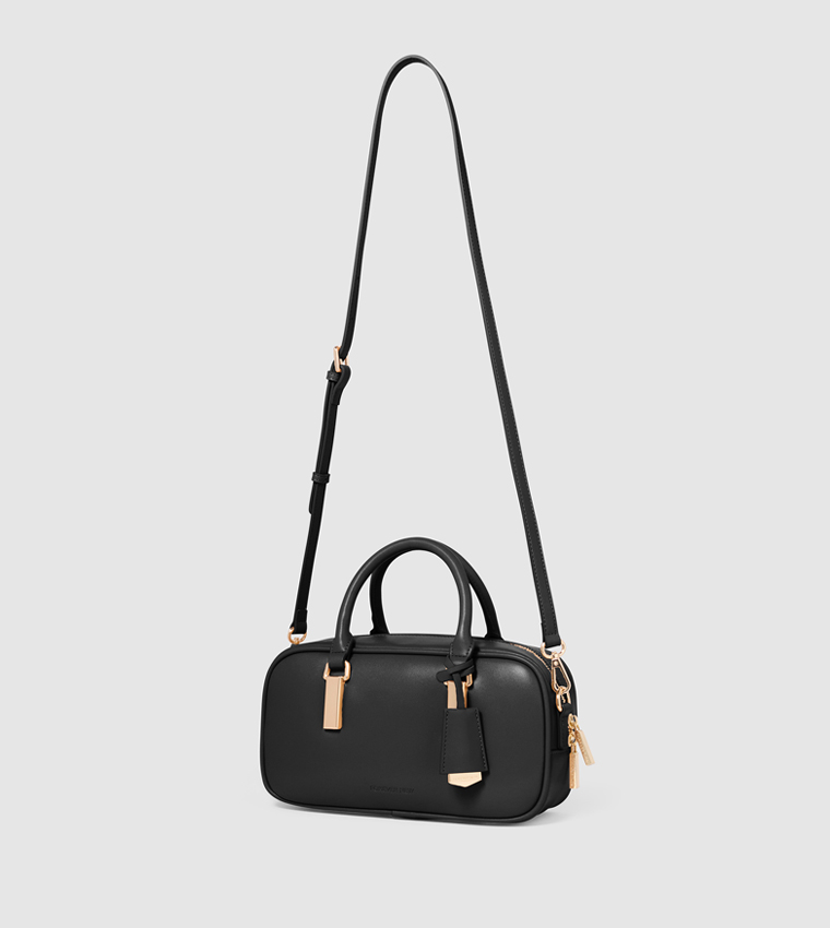 TERRI Metal Trim Barrel Bag