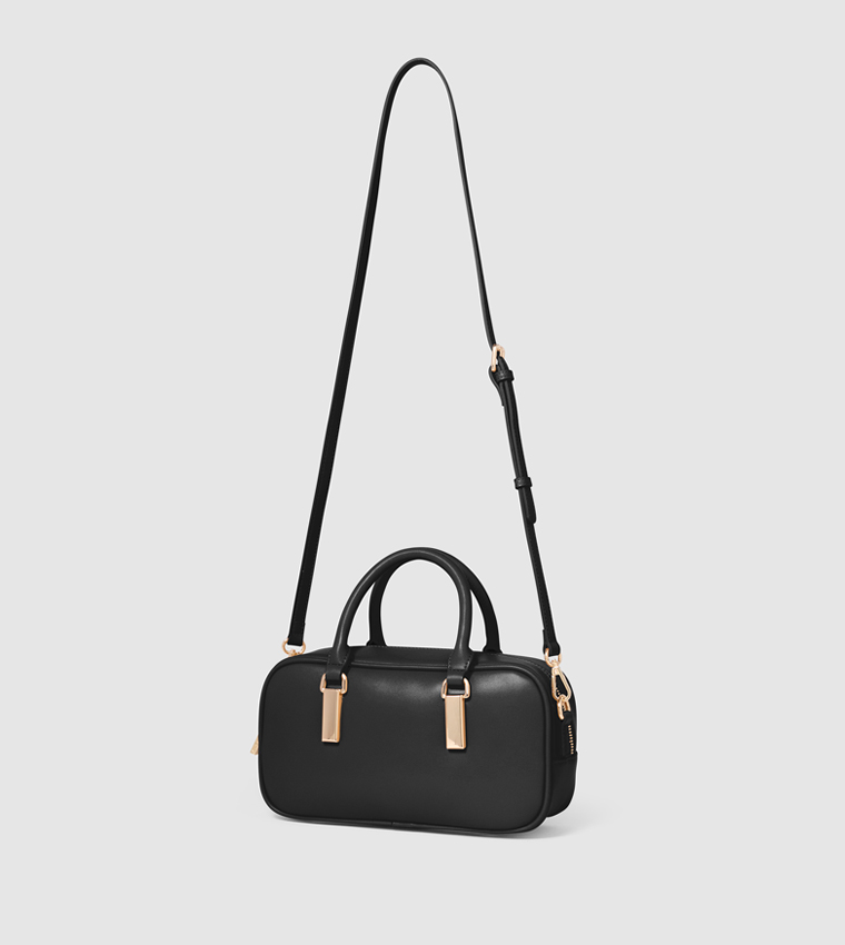 TERRI Metal Trim Barrel Bag