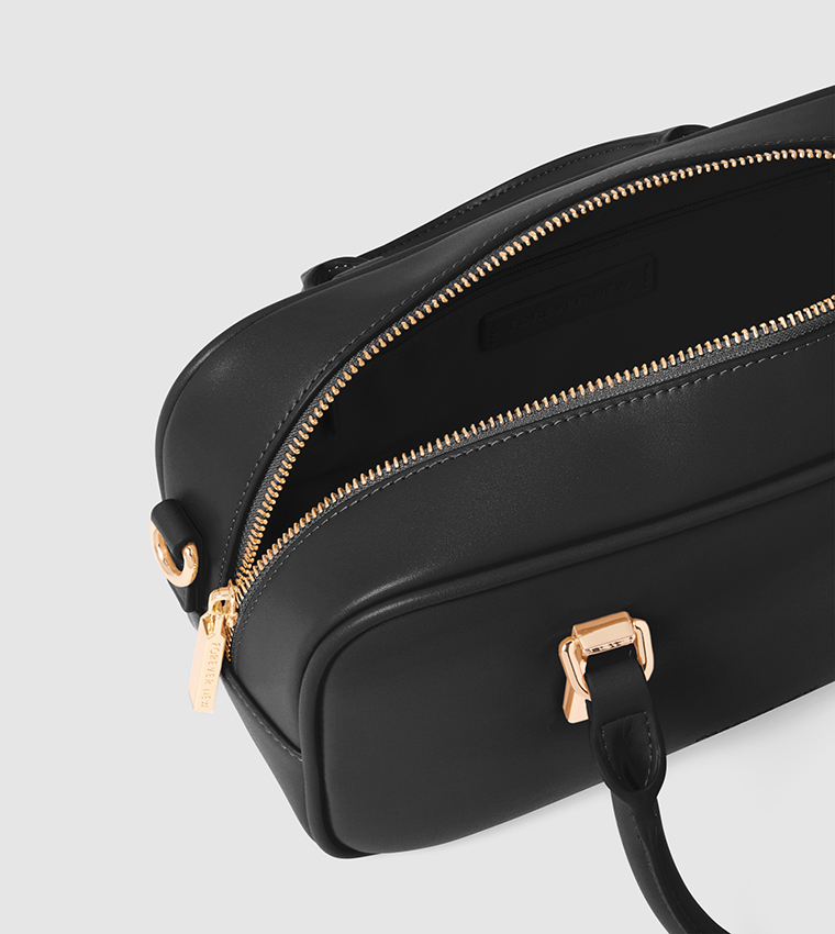 TERRI Metal Trim Barrel Bag