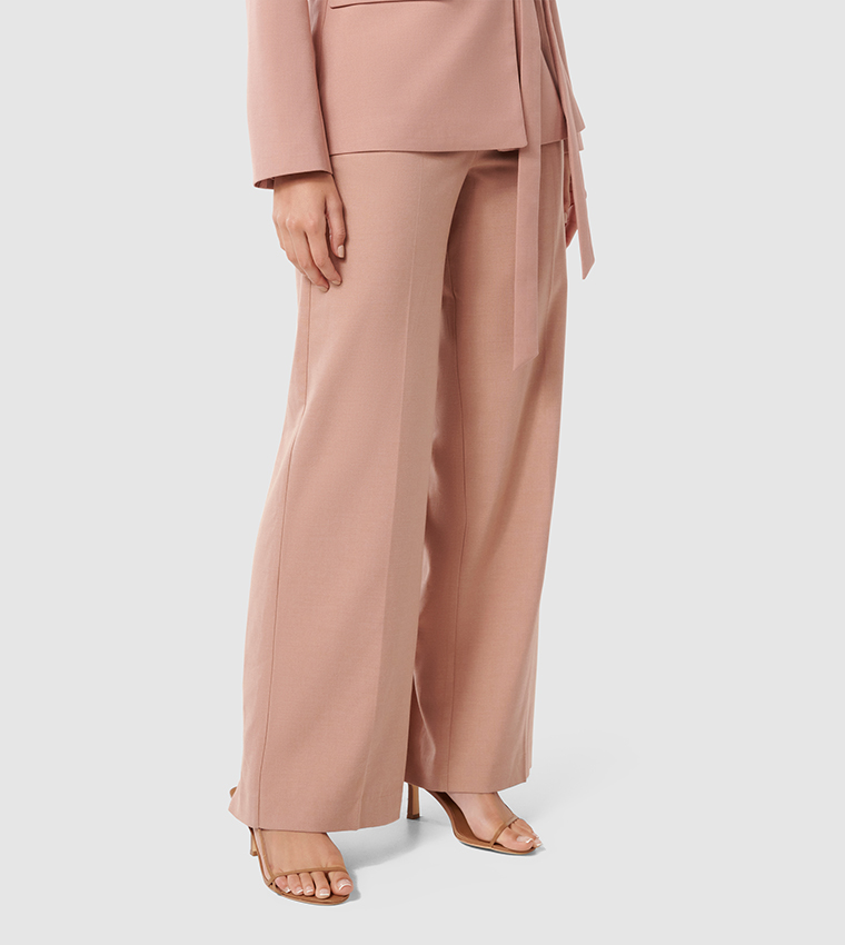 IRIS Solid Straight Fit Trousers