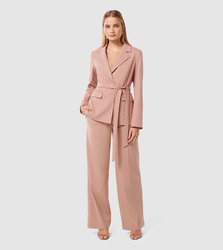 IRIS Solid Straight Fit Trousers
