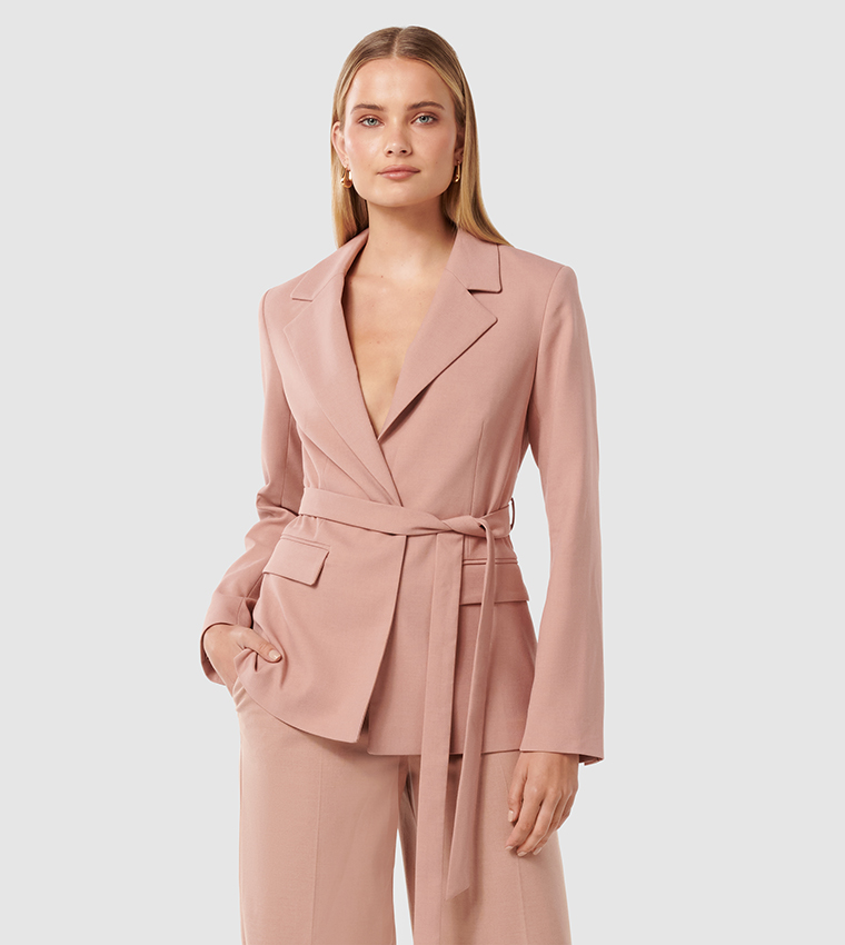 IRIS Single-Breasted Belted Blazer